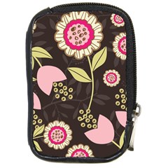 Flowers Wallpaper Floral Decoration Compact Camera Leather Case by Sapixe