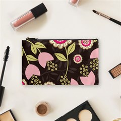 Flowers Wallpaper Floral Decoration Cosmetic Bag (small) by Sapixe