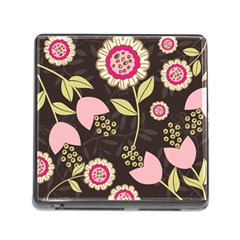 Flowers Wallpaper Floral Decoration Memory Card Reader (square 5 Slot) by Sapixe