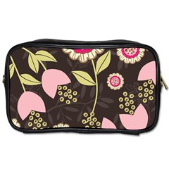 Flowers Wallpaper Floral Decoration Toiletries Bag (two Sides) by Sapixe