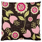 Flowers Wallpaper Floral Decoration Large Cushion Case (One Side) Front