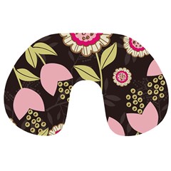 Flowers Wallpaper Floral Decoration Travel Neck Pillows by Sapixe