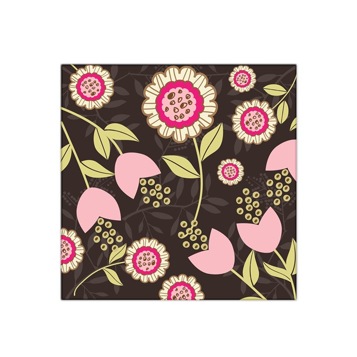 Flowers Wallpaper Floral Decoration Satin Bandana Scarf