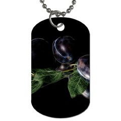 Plums Photo Art Fractalius Fruit Dog Tag (one Side) by Sapixe