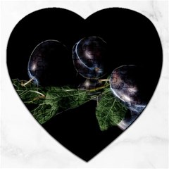 Plums Photo Art Fractalius Fruit Jigsaw Puzzle (heart) by Sapixe