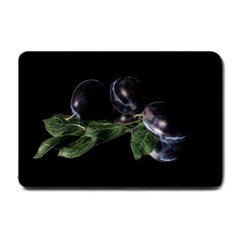 Plums Photo Art Fractalius Fruit Small Doormat  by Sapixe