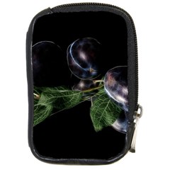 Plums Photo Art Fractalius Fruit Compact Camera Leather Case by Sapixe