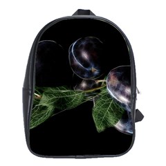 Plums Photo Art Fractalius Fruit School Bag (xl) by Sapixe