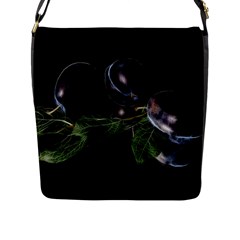 Plums Photo Art Fractalius Fruit Flap Closure Messenger Bag (l) by Sapixe