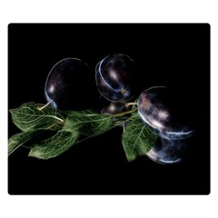 Plums Photo Art Fractalius Fruit Double Sided Flano Blanket (small)  by Sapixe