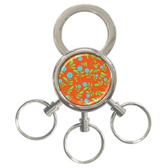 Background Texture Seamless Flowers 3-ring Key Chains by Sapixe