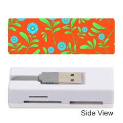 Background Texture Seamless Flowers Memory Card Reader (stick) by Sapixe