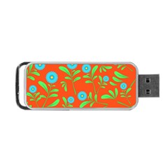 Background Texture Seamless Flowers Portable Usb Flash (two Sides) by Sapixe