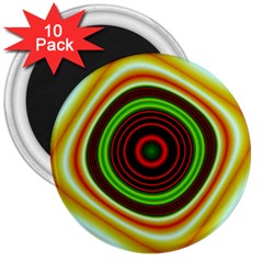 Digital Art Background Yellow Red 3  Magnets (10 Pack)  by Sapixe