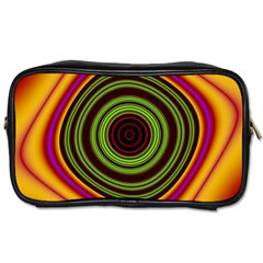 Digital Art Background Yellow Red Toiletries Bag (two Sides) by Sapixe