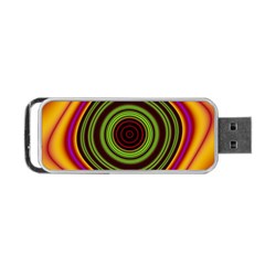 Digital Art Background Yellow Red Portable Usb Flash (two Sides) by Sapixe