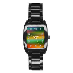 Art Blur Wallpaper Artistically Stainless Steel Barrel Watch