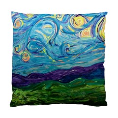 A Very Very Starry Night Standard Cushion Case (two Sides) by arwwearableart