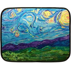 A Very Very Starry Night Fleece Blanket (mini) by arwwearableart