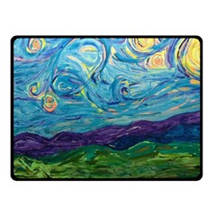 A Very Very Starry Night Fleece Blanket (small) by arwwearableart