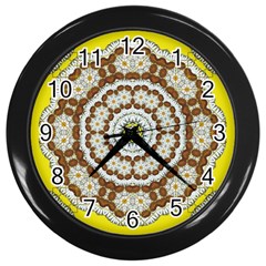 Pretty As A Flower Everywhere You Can See Wall Clock (black) by pepitasart