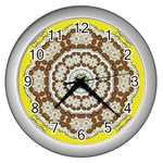 Pretty As A Flower Everywhere You Can See Wall Clock (Silver) Front