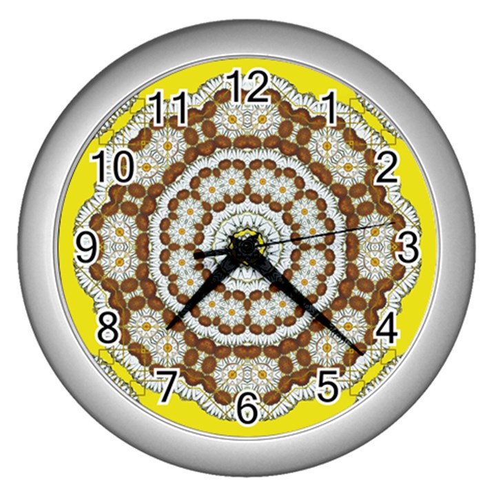 Pretty As A Flower Everywhere You Can See Wall Clock (Silver)