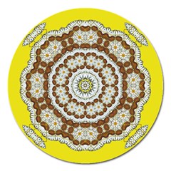 Pretty As A Flower Everywhere You Can See Magnet 5  (round) by pepitasart