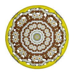 Pretty As A Flower Everywhere You Can See Ornament (round Filigree) by pepitasart