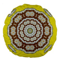 Pretty As A Flower Everywhere You Can See Large 18  Premium Flano Round Cushions by pepitasart