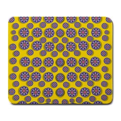 Sunshine And Floral In Mind For Decorative Delight Large Mousepads by pepitasart