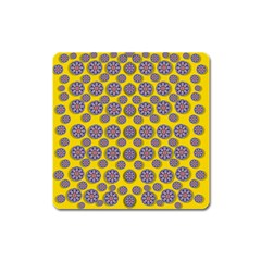 Sunshine And Floral In Mind For Decorative Delight Square Magnet by pepitasart