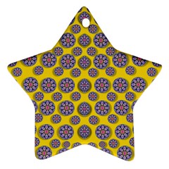 Sunshine And Floral In Mind For Decorative Delight Star Ornament (two Sides) by pepitasart