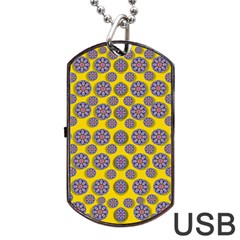 Sunshine And Floral In Mind For Decorative Delight Dog Tag Usb Flash (one Side) by pepitasart