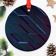 Glass Scifi Violet Ultraviolet Ornament (round) by Sapixe