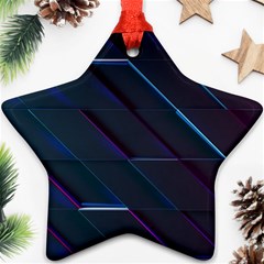 Glass Scifi Violet Ultraviolet Ornament (star) by Sapixe