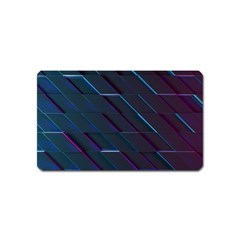 Glass Scifi Violet Ultraviolet Magnet (name Card) by Sapixe