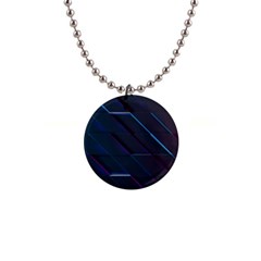 Glass Scifi Violet Ultraviolet 1  Button Necklace