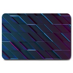 Glass Scifi Violet Ultraviolet Large Doormat  by Sapixe