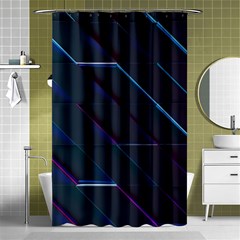 Glass Scifi Violet Ultraviolet Shower Curtain 48  X 72  (small)  by Sapixe