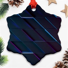 Glass Scifi Violet Ultraviolet Ornament (snowflake) by Sapixe