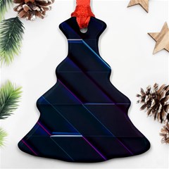 Glass Scifi Violet Ultraviolet Christmas Tree Ornament (two Sides) by Sapixe