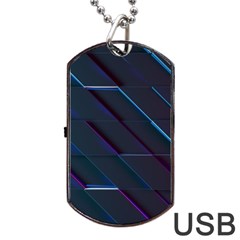 Glass Scifi Violet Ultraviolet Dog Tag Usb Flash (two Sides) by Sapixe