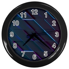 Glass Scifi Violet Ultraviolet Wall Clock (black)