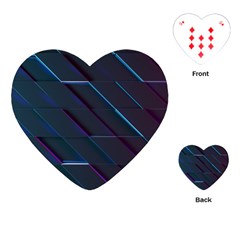 Glass Scifi Violet Ultraviolet Playing Cards (heart) by Sapixe