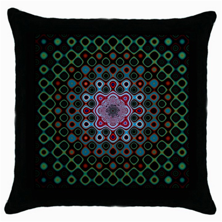 Digital Art Background Colors Throw Pillow Case (Black)