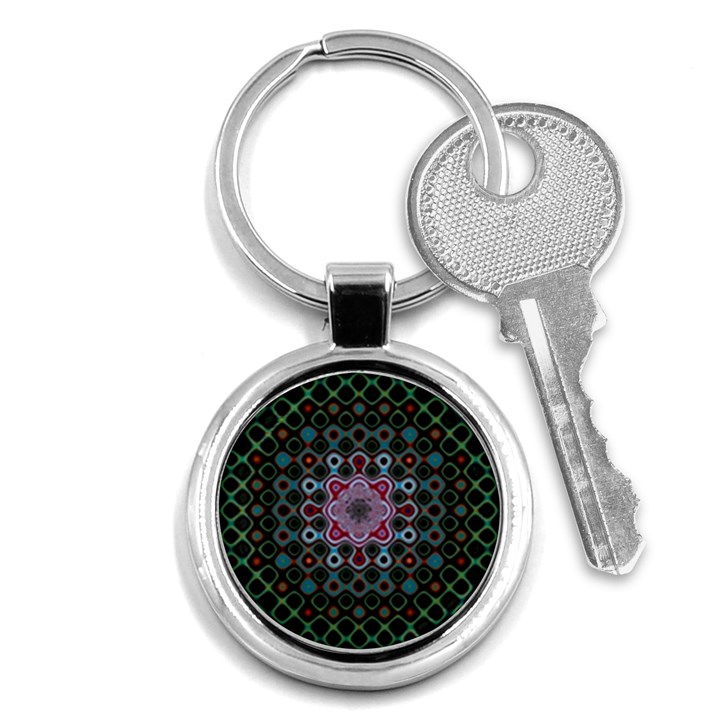 Digital Art Background Colors Key Chains (Round) 