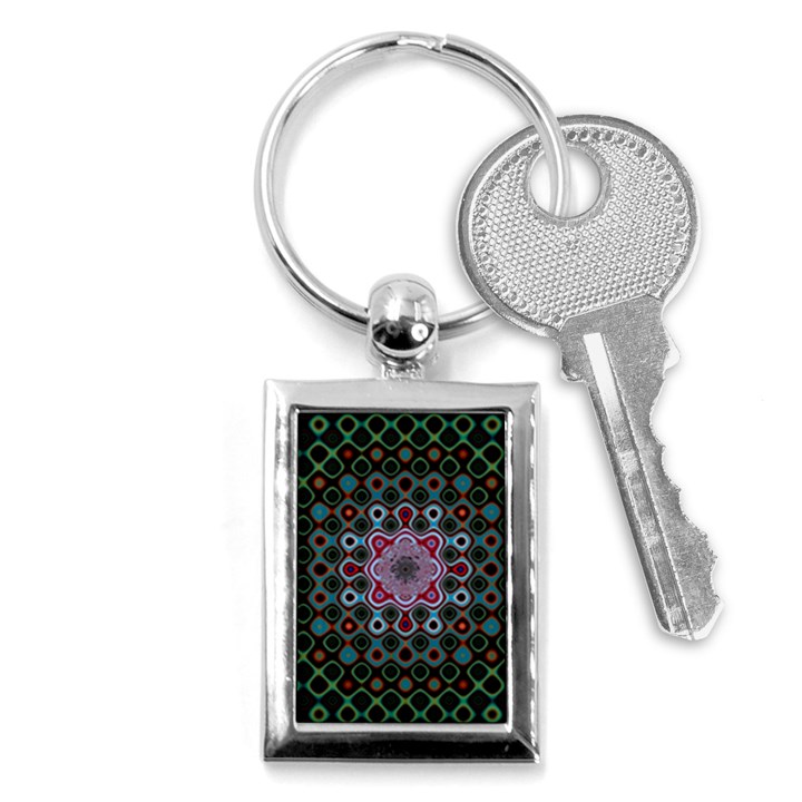 Digital Art Background Colors Key Chains (Rectangle) 