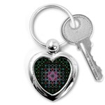 Digital Art Background Colors Key Chains (Heart)  Front