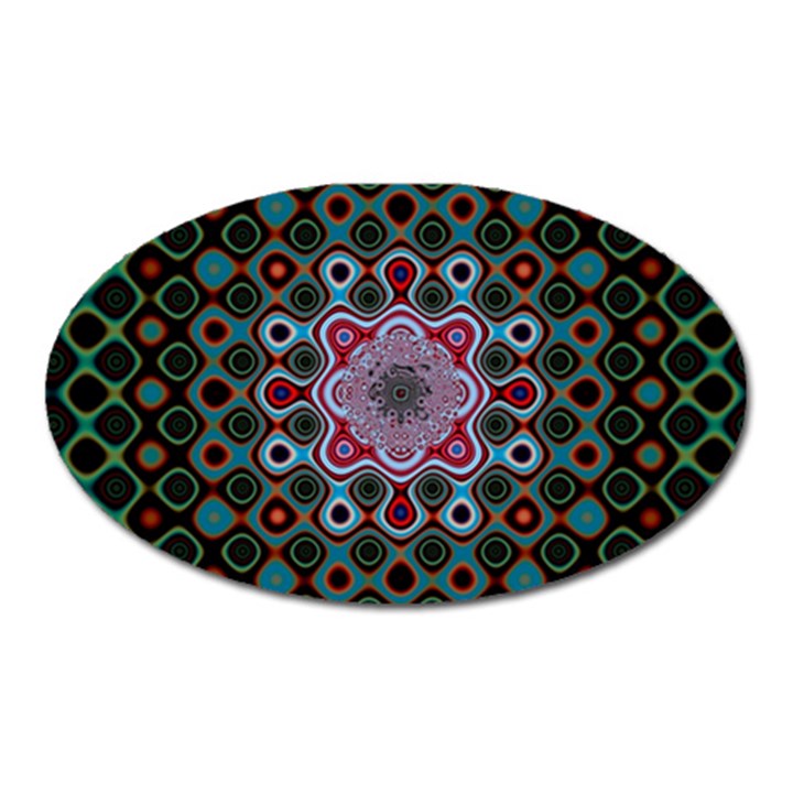 Digital Art Background Colors Oval Magnet